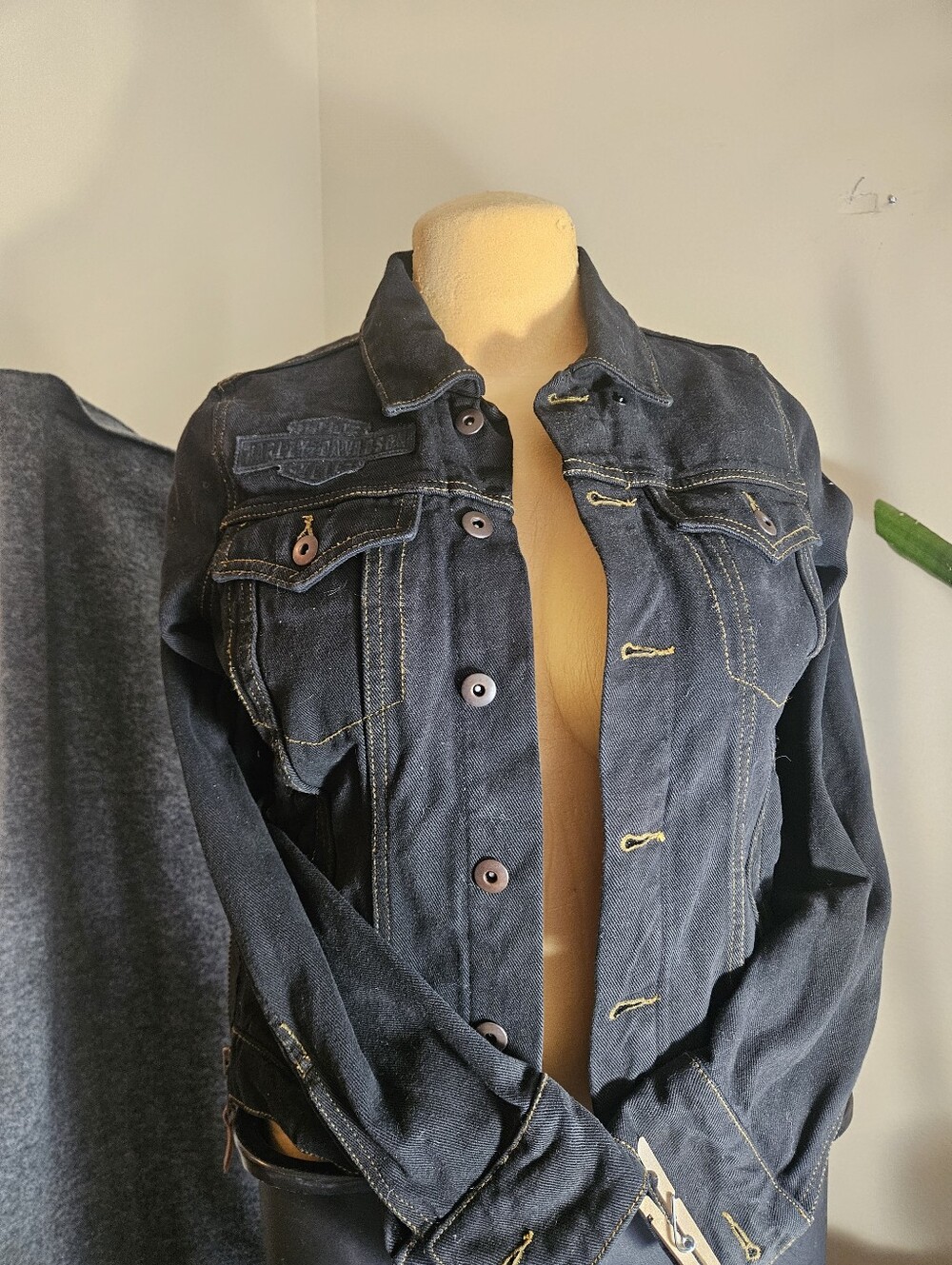 Dark Indigo Denim Jacket - Harley Davidson  Women size small